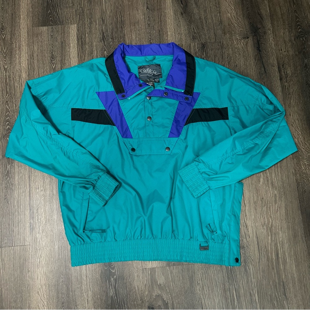 White Fir Mens Vintage 90s Color-block 100% Nylon Snowboard Jacket Men's Size XL